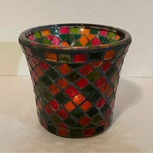 Yankee Candle Multicolor Mosaic Glass Tea Light Holder
